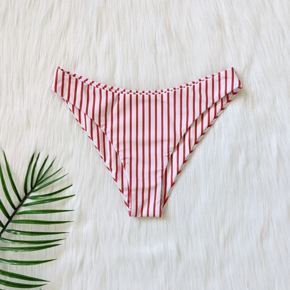 Other - 🔴 White and red stripe bikini bottom